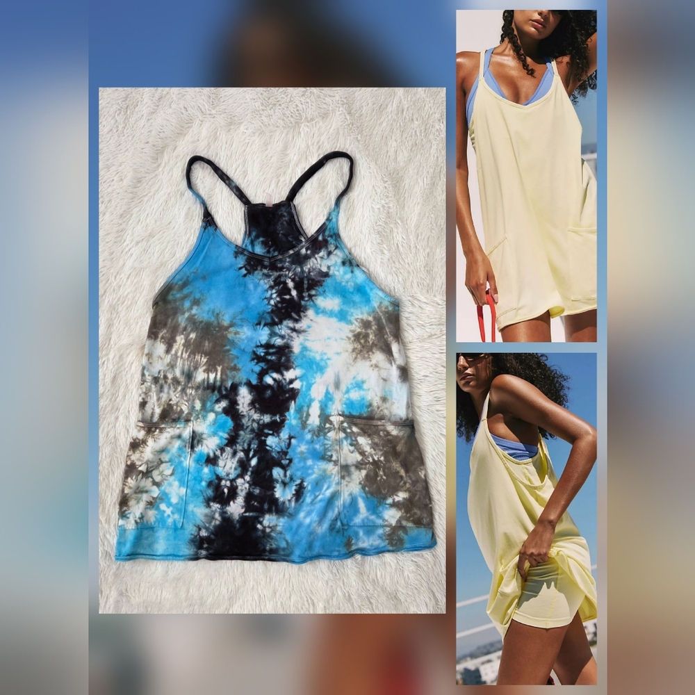 Free People Hot Shot Mini Dress TIE DYED - Picture 1 of 8